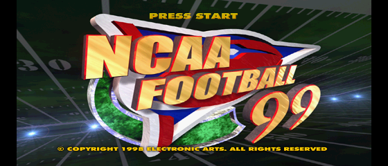 NCAA Football 99 Title Screen